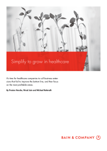 Simplify to grow in healthcare