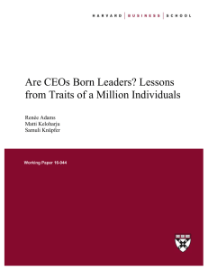 Are CEOs Born Leaders? Lessons from Traits of a Million Individuals