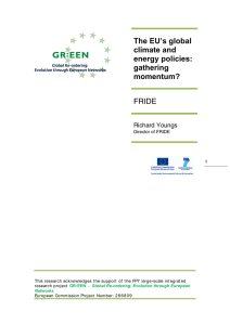 The EU’s global climate and energy policies: gathering