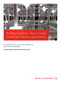 Tackling complexity: How to create simple and effective organizations
