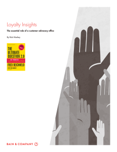 Loyalty Insights The essential role of a customer advocacy office