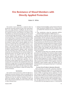 Fire Resistance of Wood Members with Directly Applied Protection Robert H. White