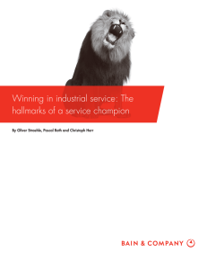 Winning in industrial service: The hallmarks of a service champion