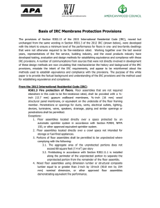 Basis of IRC Membrane Protection Provisions