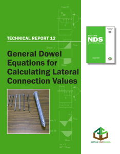 General Dowel Equations for Calculating Lateral Connection Values