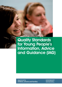 Quality Standards for Young People’s Information, Advice and Guidance (IAG)