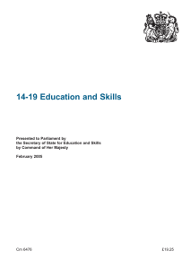 14-19 Education and Skills