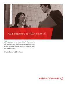 Asia discovers its M&amp;A potential