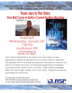 From Jars to the Stars: Todd Neff Wednesday, January 26