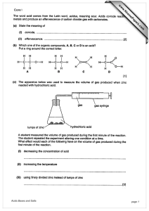 Core 1 www.XtremePapers.com Acids Bases and Salts