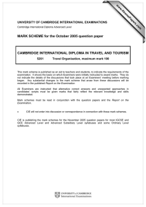 MARK SCHEME for the October 2005 question paper  www.XtremePapers.com