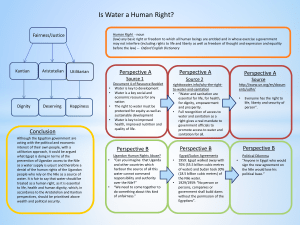 Is Water a Human Right? Fairness/Justice
