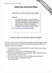 Health Care and Human Rights