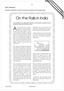 On the Rails in India www.XtremePapers.com 6 Part 1: Exercise 3
