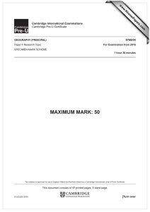 MAXIMUM MARK: 50 www.XtremePapers.com Cambridge International Examinations 9768/04
