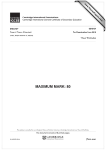 MAXIMUM MARK: 80 www.XtremePapers.com Cambridge International Examinations 0610/04