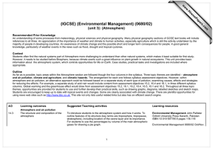 (IGCSE) (Environmental Management) (0680/02) (unit 3): (Atmosphere)  www.XtremePapers.com