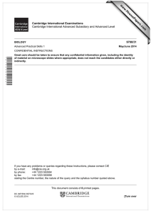 www.XtremePapers.com Cambridge International Examinations 9700/31 Cambridge International Advanced Subsidiary and Advanced Level