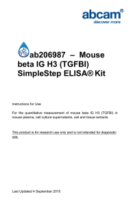 ab206987  –  Mouse beta IG H3 (TGFBI) SimpleStep ELISA® Kit