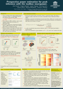 Prospective power estimation for peak inference with the toolbox neuropower.