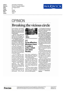 Breaking the vicious circle OPINION