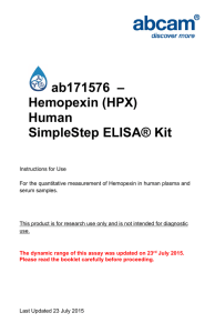 ab171576  – Hemopexin (HPX) Human SimpleStep ELISA® Kit