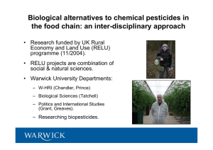 Biological alternatives to chemical pesticides in