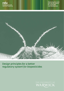 Design principles for a better regulatory system for biopesticides