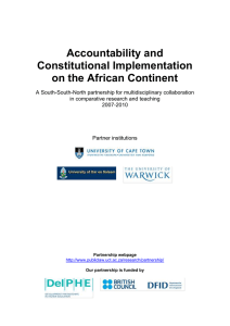 Accountability and Constitutional Implementation on the African Continent