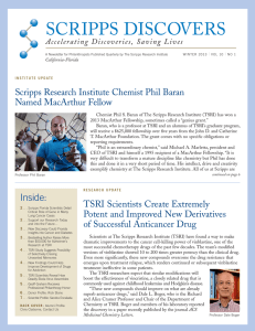 SCRIPPS DISCOVERS Accelerating Discoveries, Saving Lives