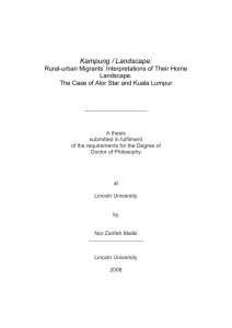 Kampung / Landscape:  Rural-urban Migrants’ Interpretations of Their Home Landscape.