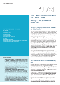 2015 Lancet Commission on Health and Climate Change community