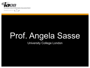 Prof. Angela Sasse University College London