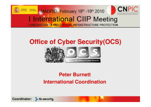 Office of Cyber Security(OCS) Cabinet Office United Kingdom Peter Burnett