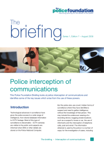 briefing Police interception of communications The