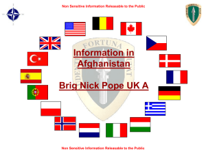 Information in Afghanistan Brig Nick Pope UK A