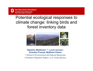 Potential ecological responses to climate change: linking birds and forest inventory data