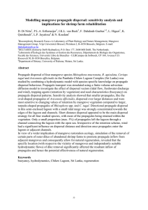 Modelling mangrove propagule dispersal: sensitivity analysis and
