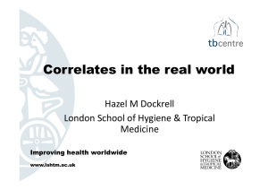 Correlates in the real world Hazel M Dockrell Medicine