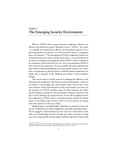 The Emerging Security Environment