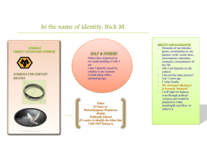 In the name of identity: Nick M.