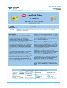 LoopBack Relay Series GLB363 GLB363 Series Up to 16Gbps