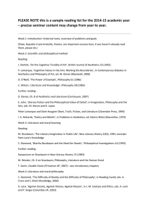 PLEASE NOTE this is a sample reading list for the... – precise seminar content may change from year to year.