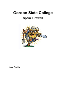 Gordon State College Spam Firewall  User Guide