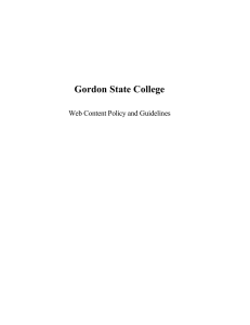 Gordon State College Web Content Policy and Guidelines