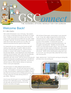 GSC onnect  Welcome Back!