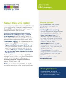 Protect those who matter 2015 Benefits Life Insurance Services available