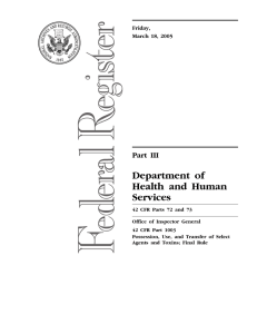 Department of Health and Human Services Part III
