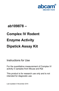 ab109878 – Complex IV Rodent Enzyme Activity Dipstick Assay Kit