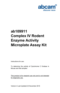 ab109911 Complex IV Rodent Enzyme Activity Microplate Assay Kit